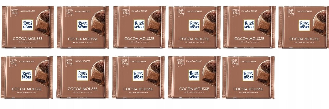 11x 100g Ritter Sport kakaová pěna čokoláda Karton
