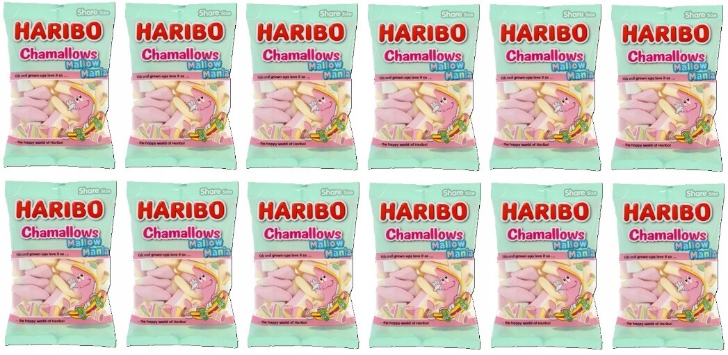 12 x 175 g Haribo Chamallows Mallow Mania pěnové Karton