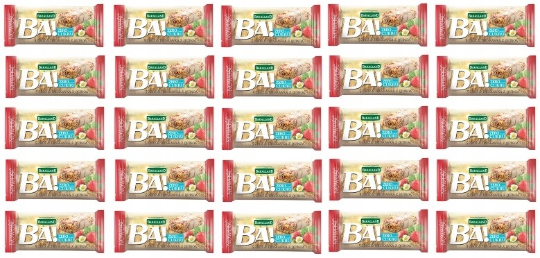 25x 30g Bakalland Ba! 5zrnná Tyčinka Jahoda a Quinoa v krabičce