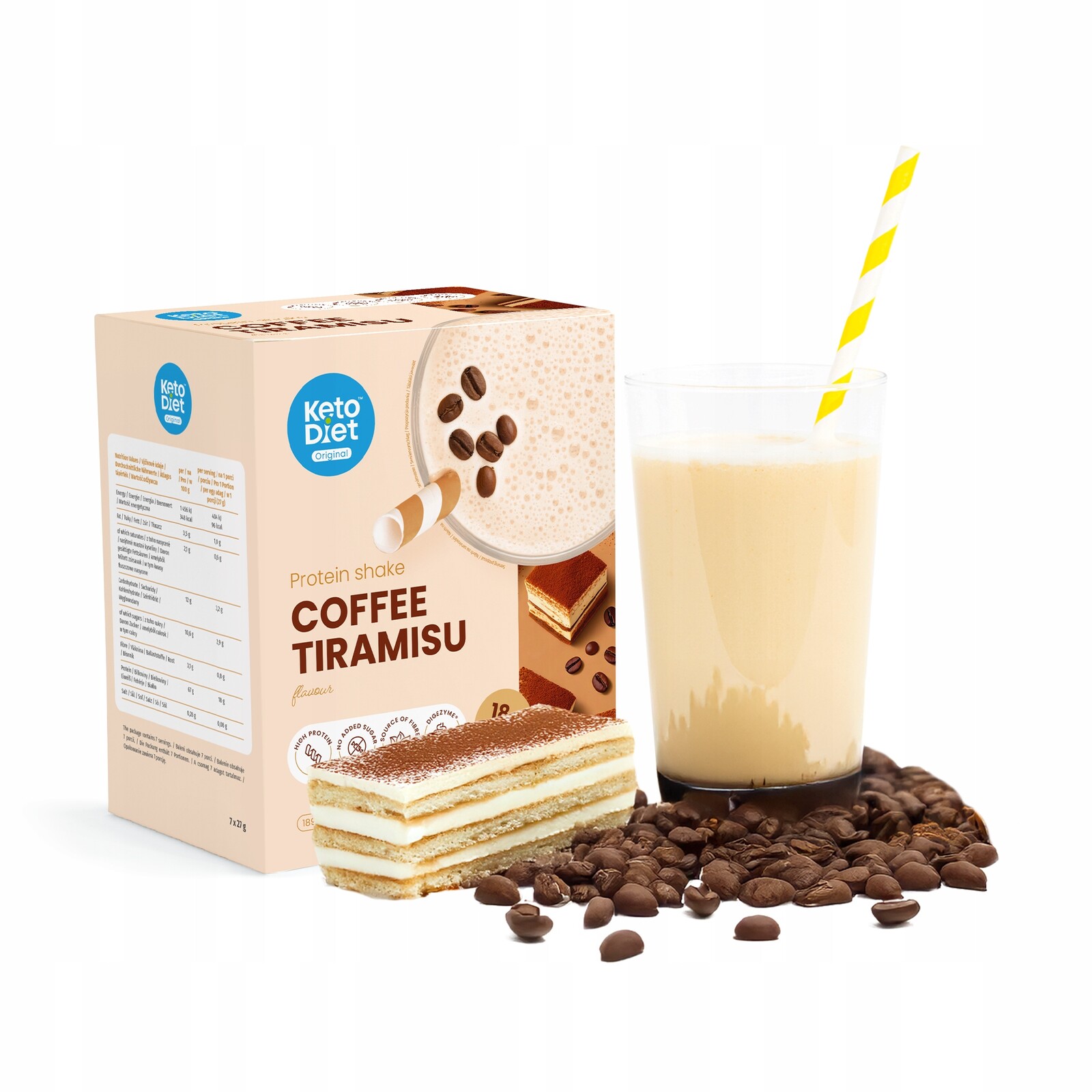 Proteinový nápoj příchuť kávové tiramisu (7 porcí)