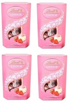 8 x 200 g Lindt Lindor Strawberries & cream pralinky Karton