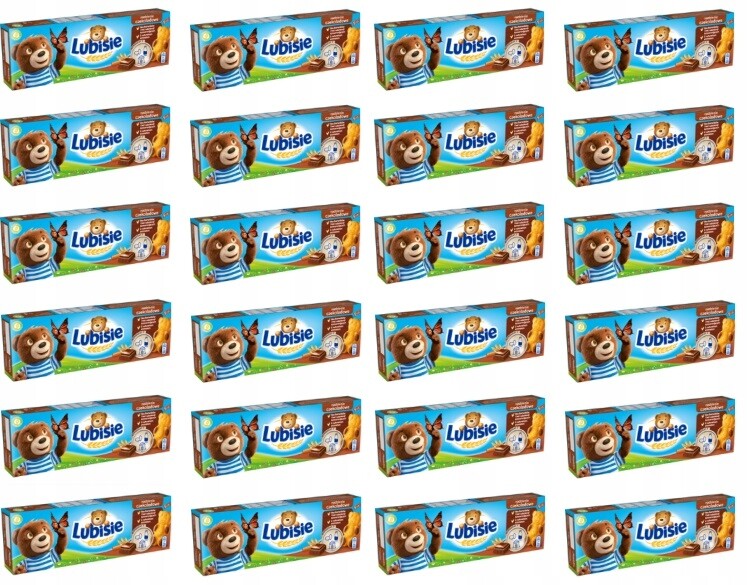 24 x 150 g Lubisie Piškotové sušenky s čokoládovou náplní Karton