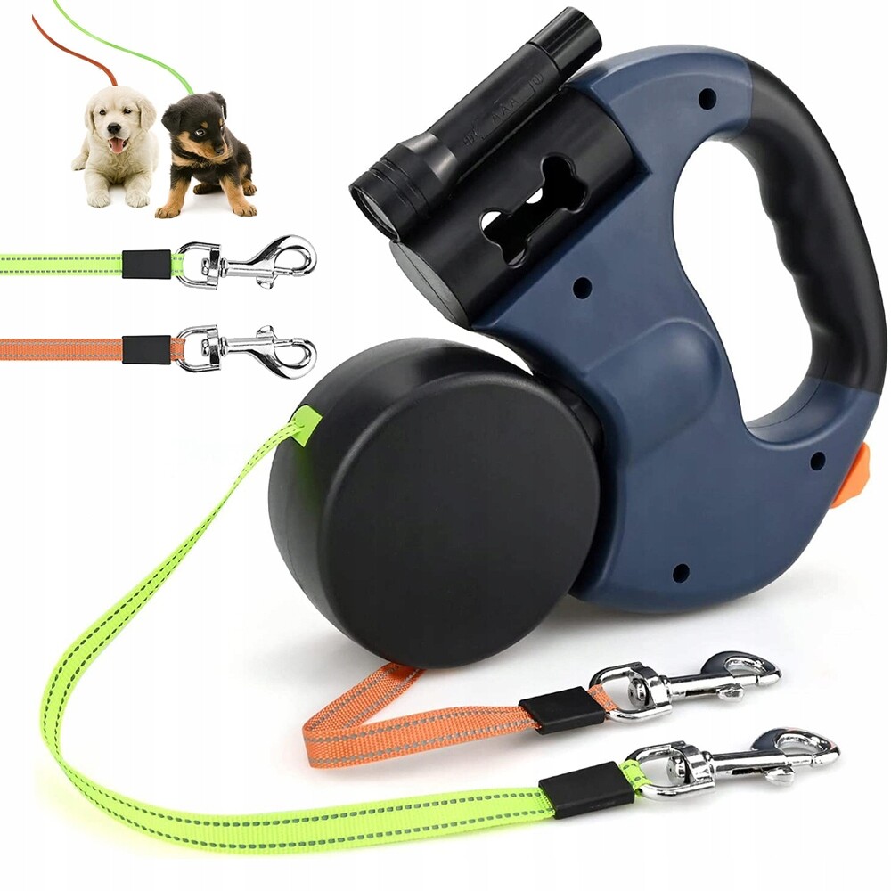 Vodítko Automatické Vodítko Transfers Pro Dva Psy 3M S Basilkou