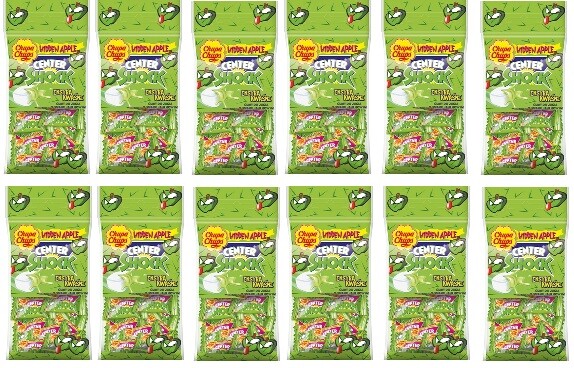 12x 36g žvýkačka Chupa Chups Shock Apple v krabičce