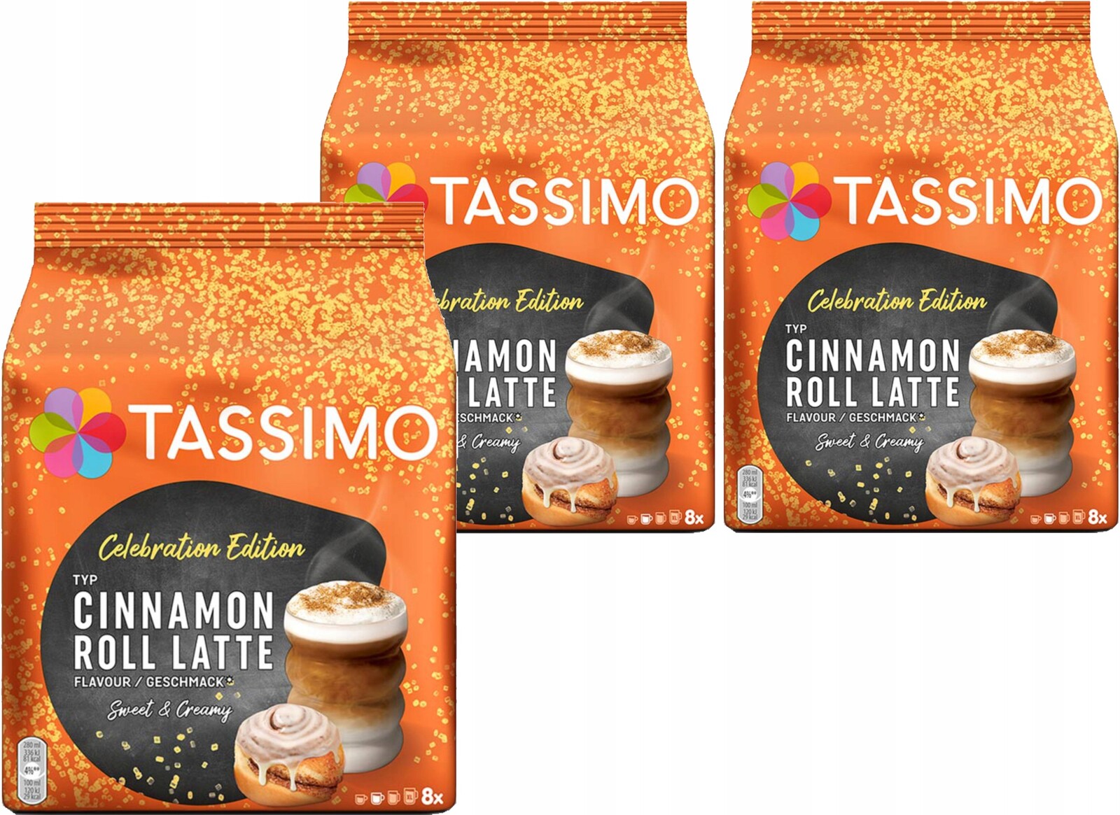 Kapsle Tassimo Cinnamon Roll Latte 3 x 8 porcí