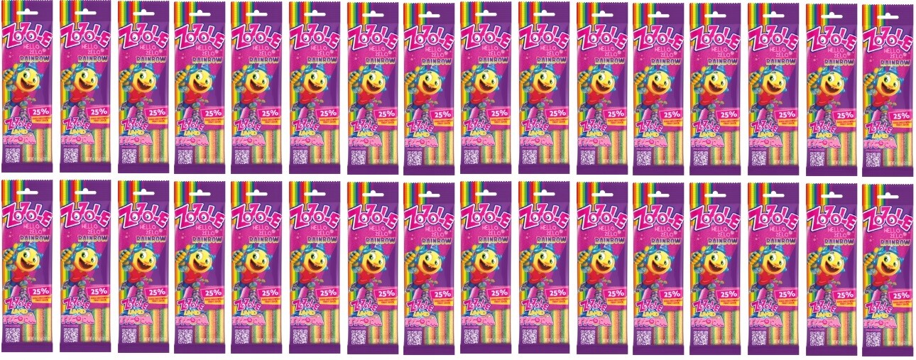32 x 75 g Zozole Želé Bonbony Rainbow Karton