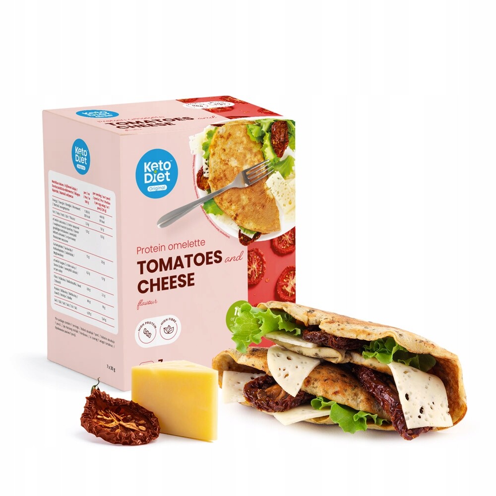 Proteinová omeleta se sušenými rajčaty a sýrovou příchutí (7 porcí)