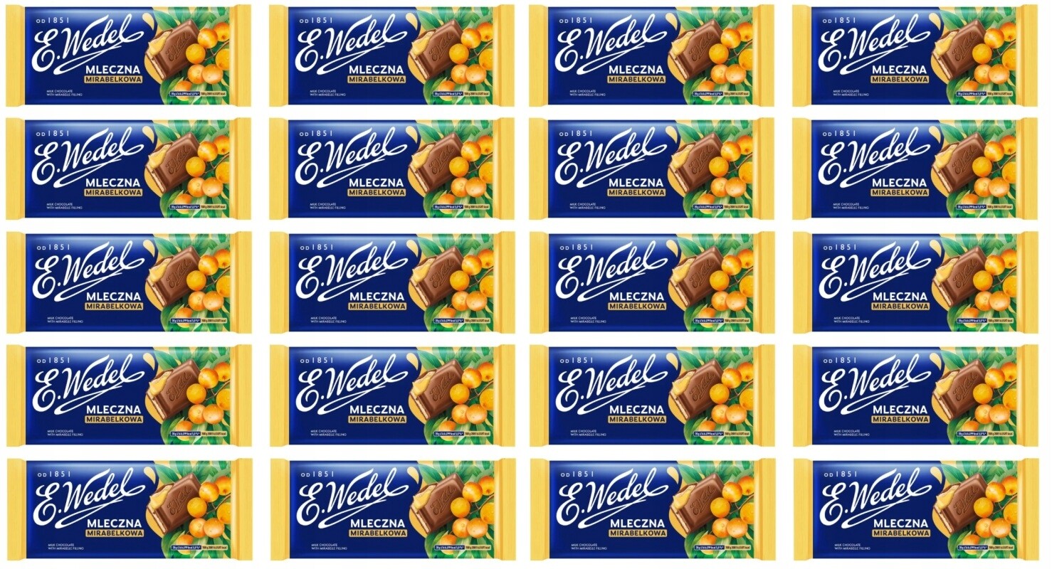 20x 100g Wedel Mirabelle mléčná Čokoláda v krabičce