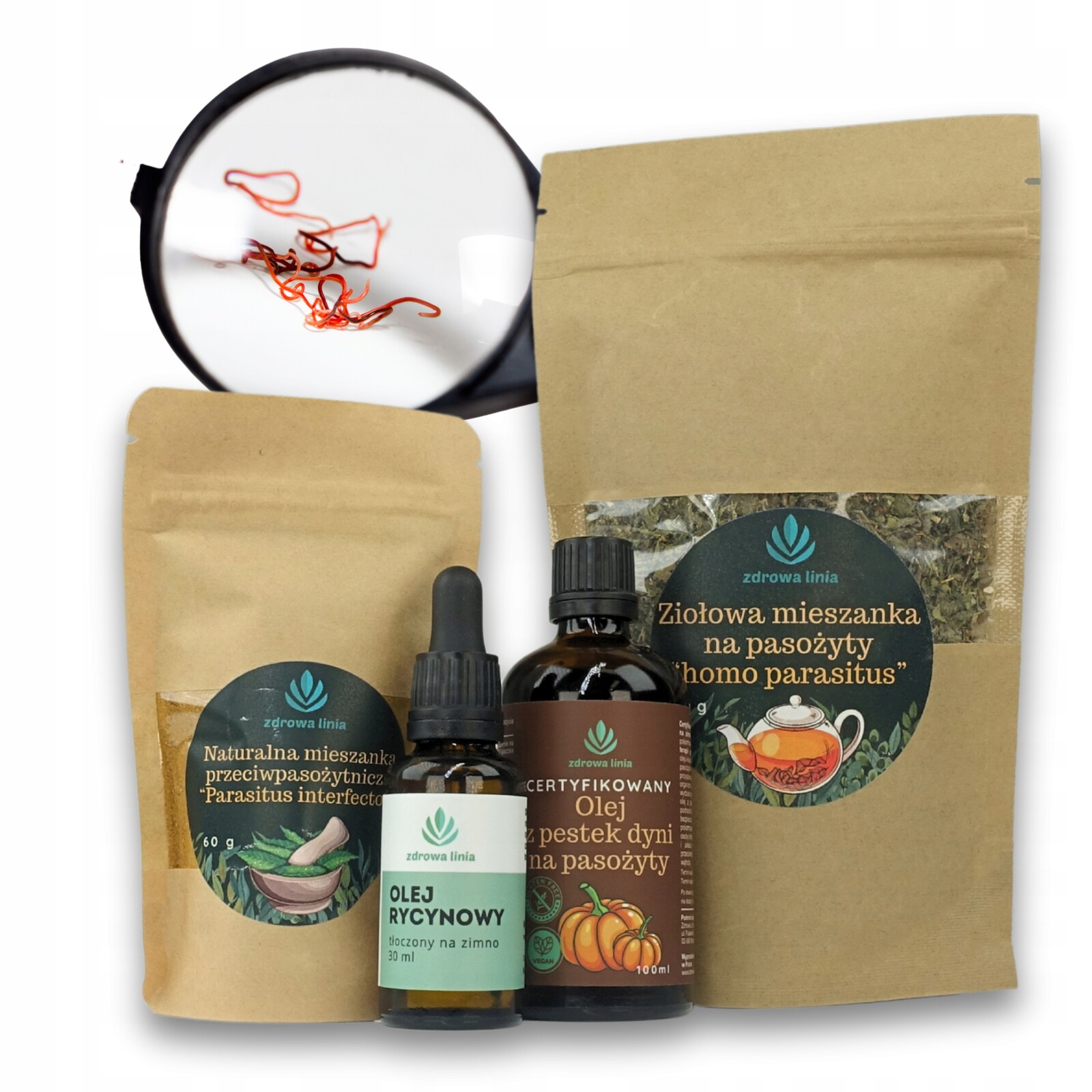 Sada na parazity brouci 4 kroky odčervování čištění stabilizace