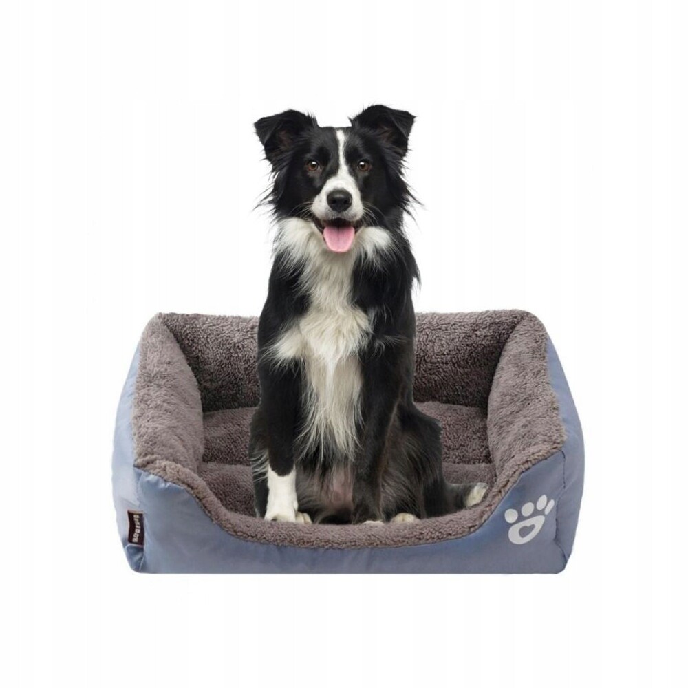 Šedý Pelíšek Pelech 65X50X16 Polyester Protiskluzový