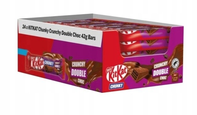 24 x 42 g Kit Kat Kitkat Tyčinka Crunchy double i když Karton