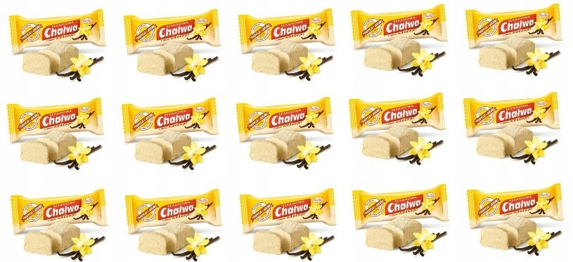 15 x 50 g Unitop Chalva sezamová s vanilkovou příchutí Karton