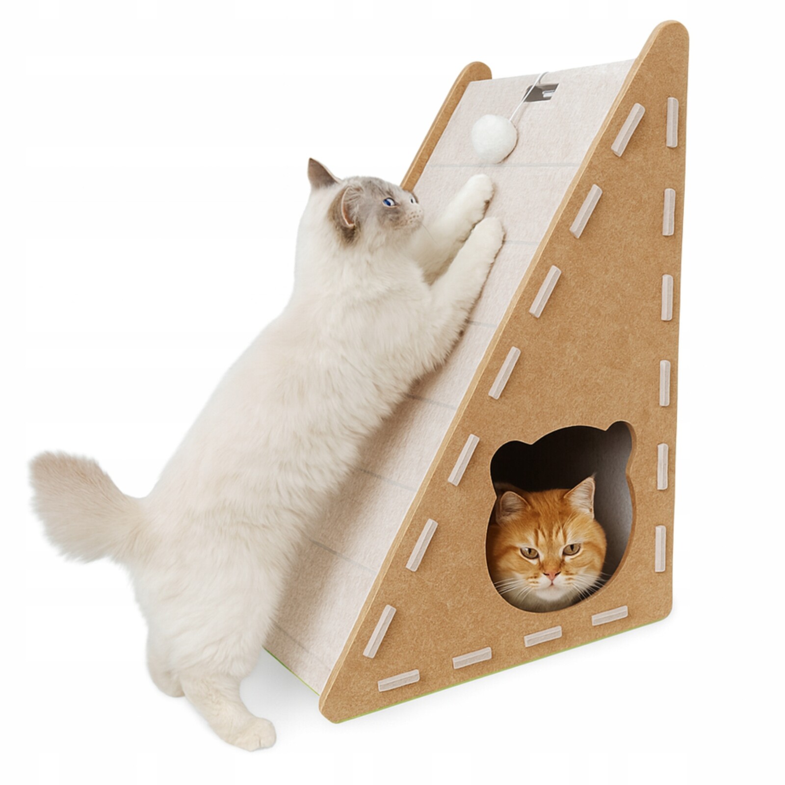 Pro Kočky Pelíšek Škrabadlo, Plstěný Domeček S Míčkem, Vysoká Kvalita Siemiec