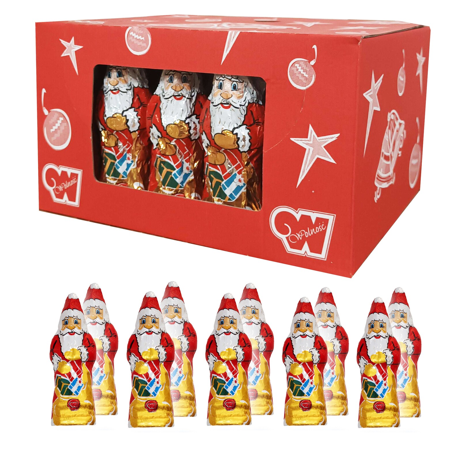 Vánoční sada figurek Mikuláš 40g 30 kusů na Vánoce Hvězdička