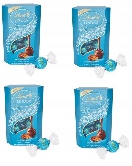 4x 200g Lindt Lindor pralinky se slaným karamel , Polovice Kartonu