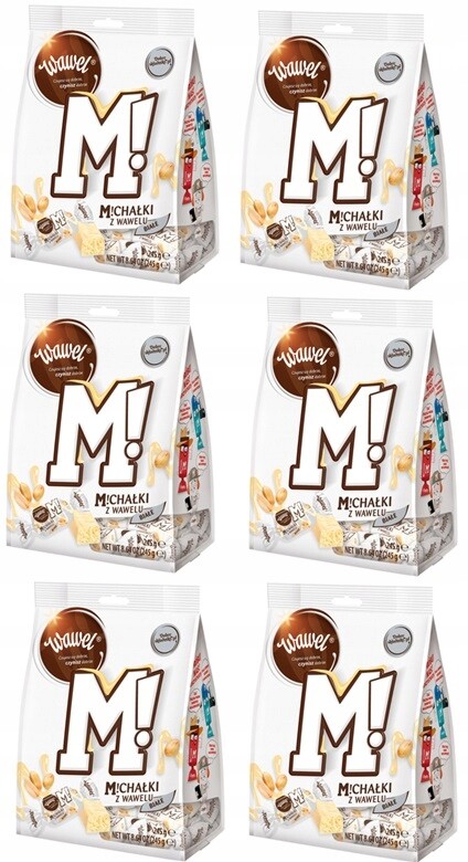 6x 245g Wawel Michałki bílé Bonbóny půlka kartonu