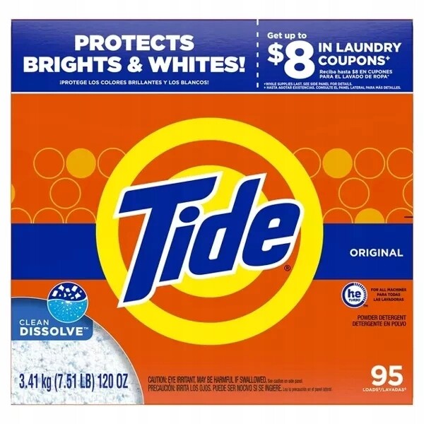 Tide Original 3,41 kg 95 praní – Univerzální prášek na praní tkanin