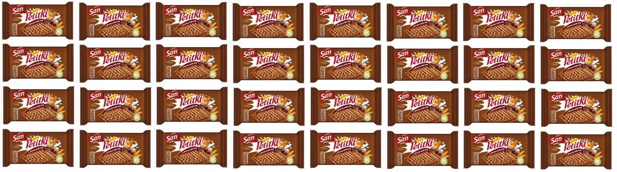 32 x 37 g San Petitky Sušenky s čokoládou Karton