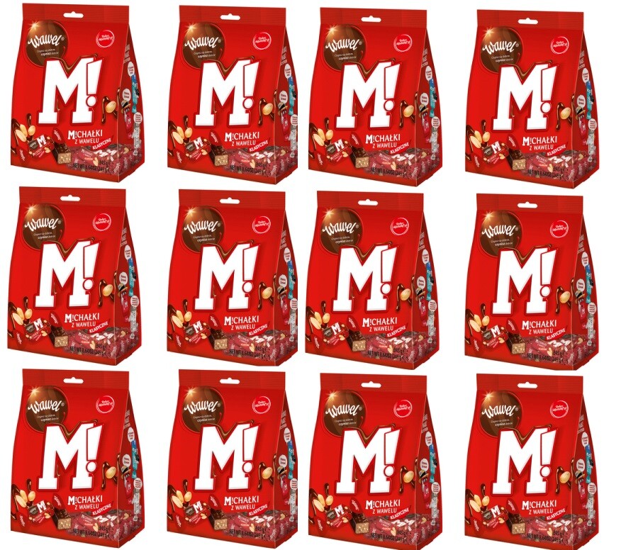 12 x 245 g Wawel Michalki z Wawelu Klasické Bonbóny Karton