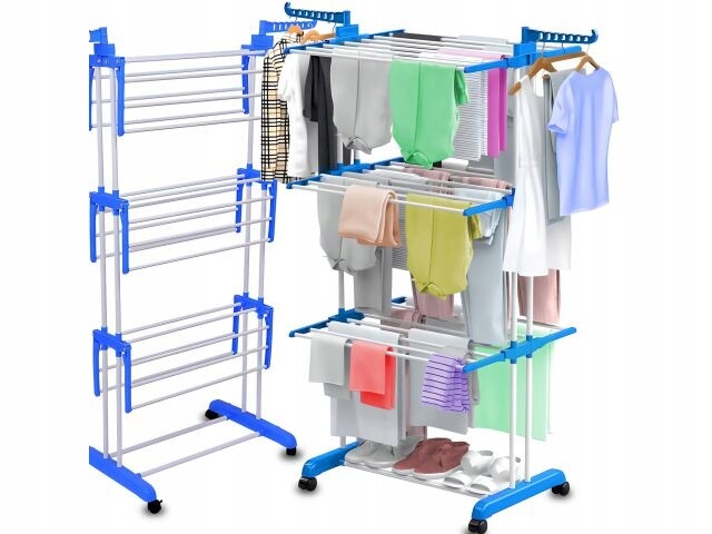 Sušák, Skládací, Volně Stojící, Kolečka Na Oblečení