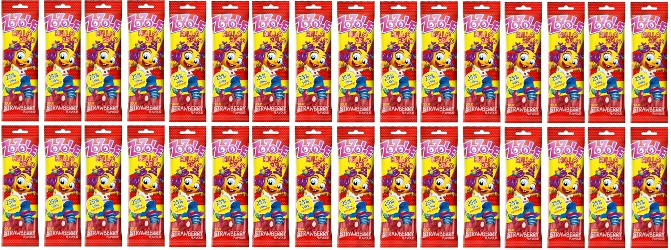 32 x 75 g Zozole Želé Bonbony Sour Strawberry Karton
