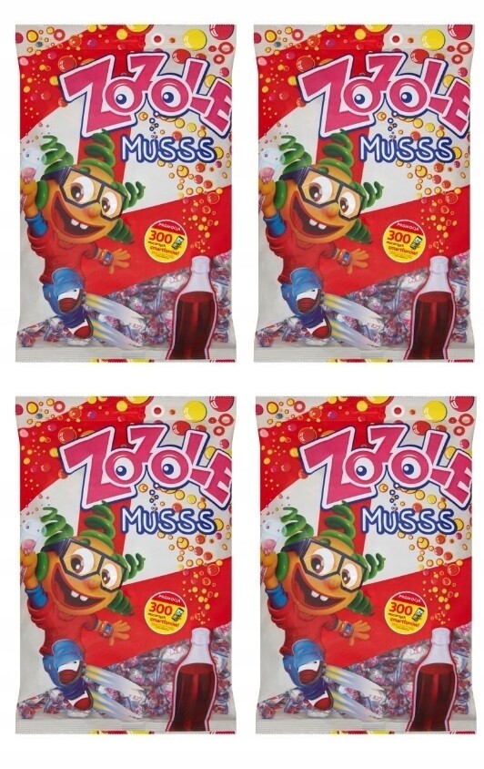 4 x 1 kg Zozole Bonbóny Šumivá příchuť Cola Půlka Kartonu