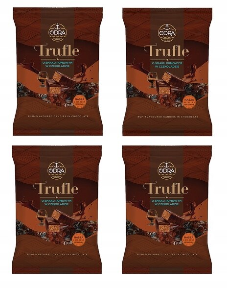 4 x 1 kg Odra Lanýže Bonbóny s rumovou příchutí v čokoládě Karton