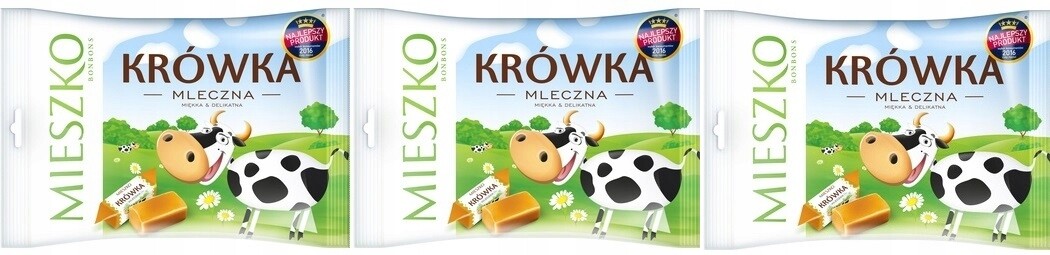 3x 1kg Mieszko Mléčný bonbón krówka Půlka Kartonu