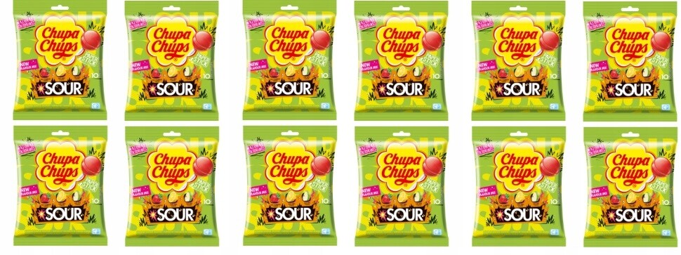 12x 120g Chupa Chups kyselé lízátka v krabičce