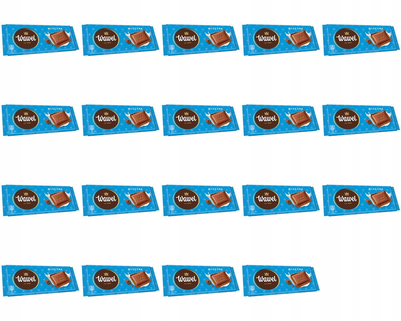 19x 90g Wawel mléčná Čokoláda v krabičce