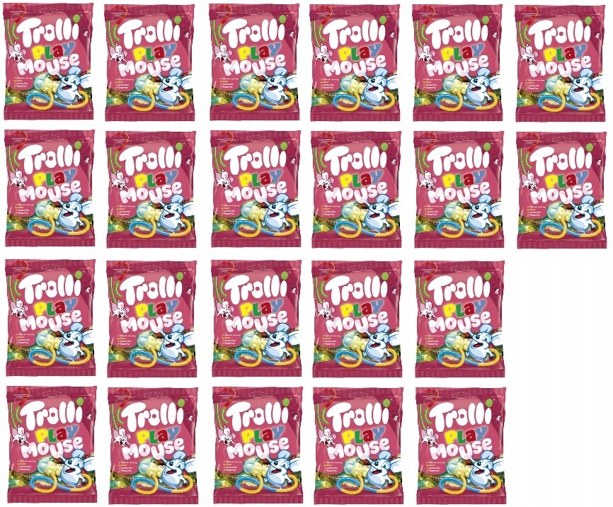 22 x 100 g Trolli Playmouse Myšky Želé Bonbony ovocné Karton