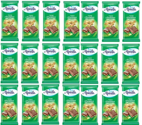 21x 90g Terravita Alpinella arašídová čokoláda v kartonu