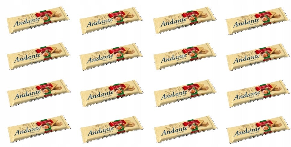 16 x 130 g Andante Ořechové oplatky Karton