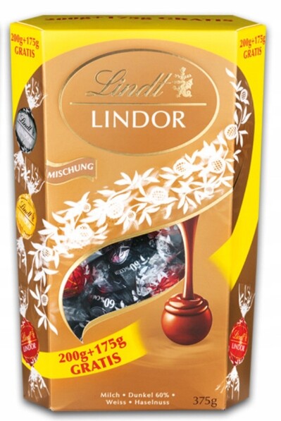 Lindt Lindor Příchutná Směs 375 g z Německa