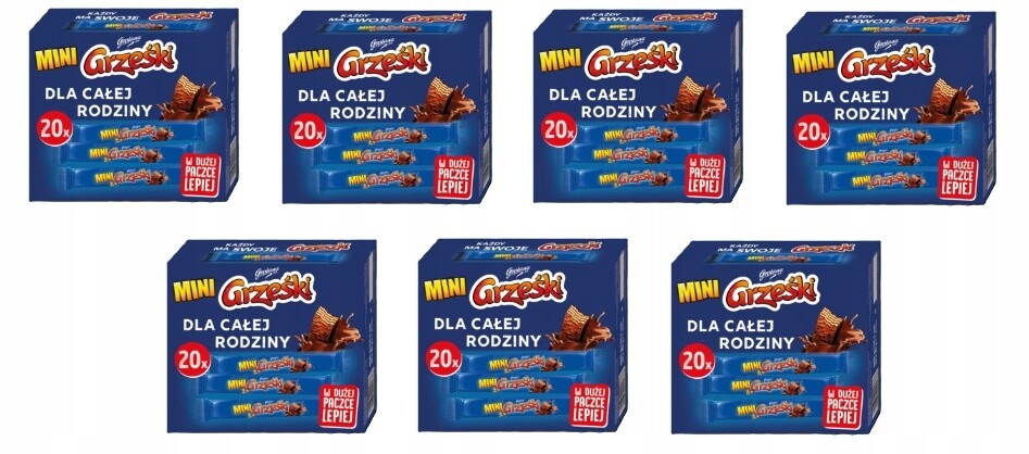7 x 400 g Goplana Grześki Mini v čokoládě Karton