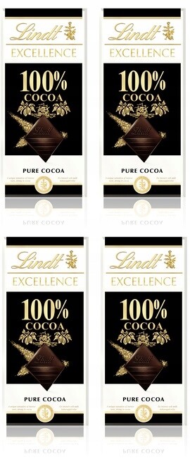4x 50g Lindt Excellence Hořká čokoláda 100% kakao