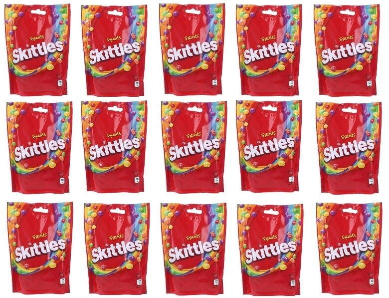 15x 152g Skittles Fruits Bonbóny v krabičce