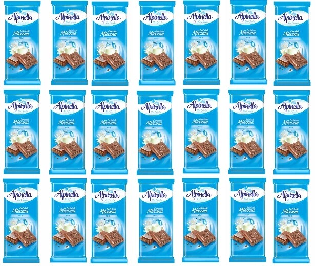 21x 90g Terravita Alpinella mléčná čokoláda Karton