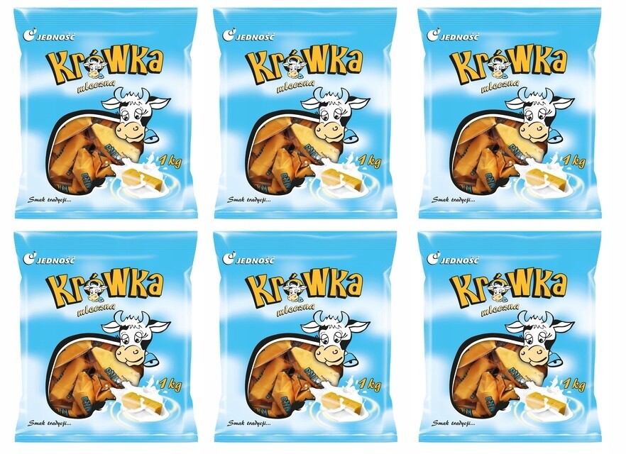 6x 1kg Jednotka Mléčný bonbón krówka Bonbóny Karton