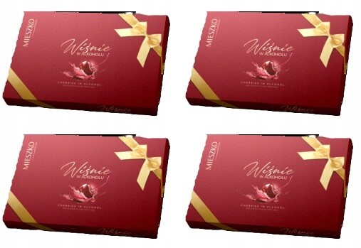 4x 142g Mieszko Třešně v alkoholových Pralinky