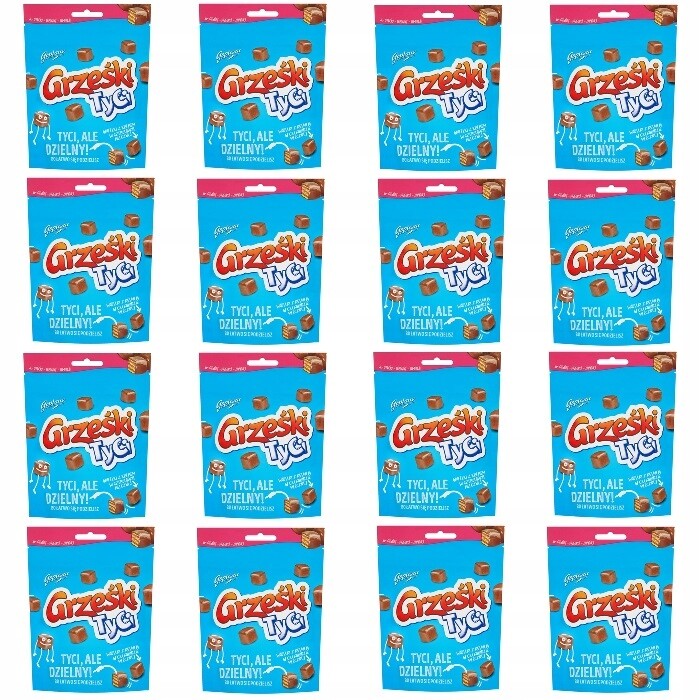 16 x 120 g Goplana Grześki Tyci Wafelki s krémem v mléčné čokoládě Karto