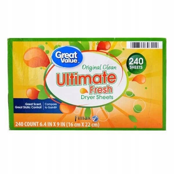 Great Value Original Clean 240 ks Ubrousky do sušičky