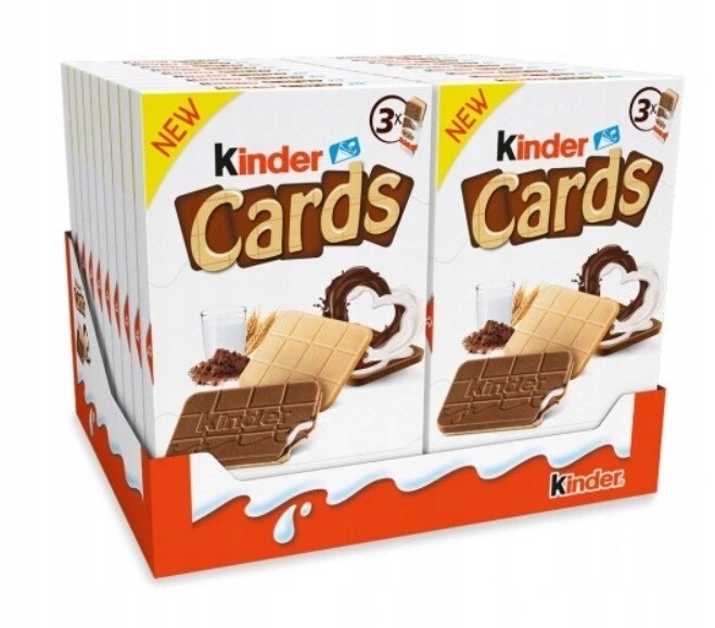 18 x 76,8 g Kinder Cards sušenky 3-balení Karton