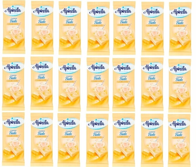 21x 90g Terravita Alpinella bílá čokoláda Karton