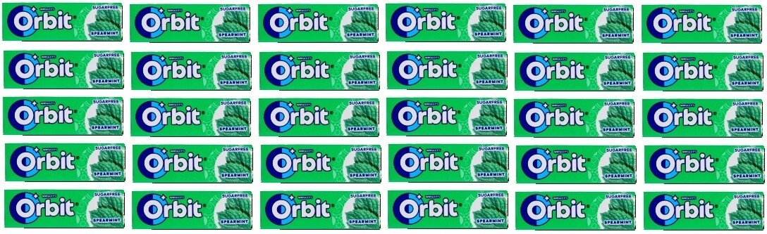 30 x 14 g Orbit Spearmint 10 dražé Karton