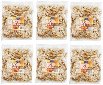 6 x 1 kg Bałtyk Bomilki karamelky s mléčnou příchutí Karton