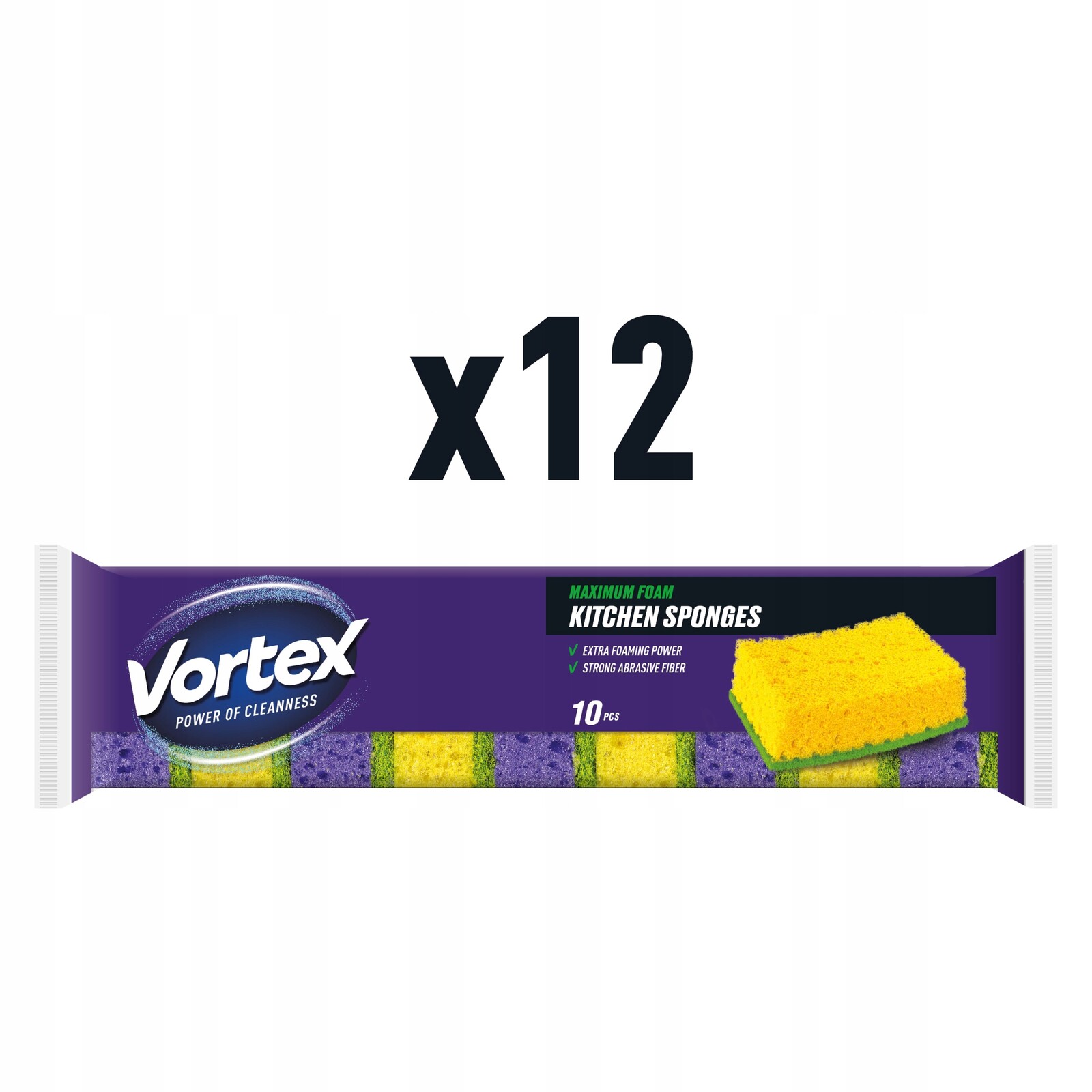 Kuchyňské Houbičky Vortex , 10 ks, sada 12 balení (12 × 10 ks) 120 ks