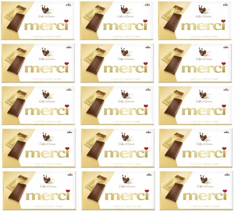 15x 100g Merci Káva a Čokoláda se smetanou 4 ks Karton
