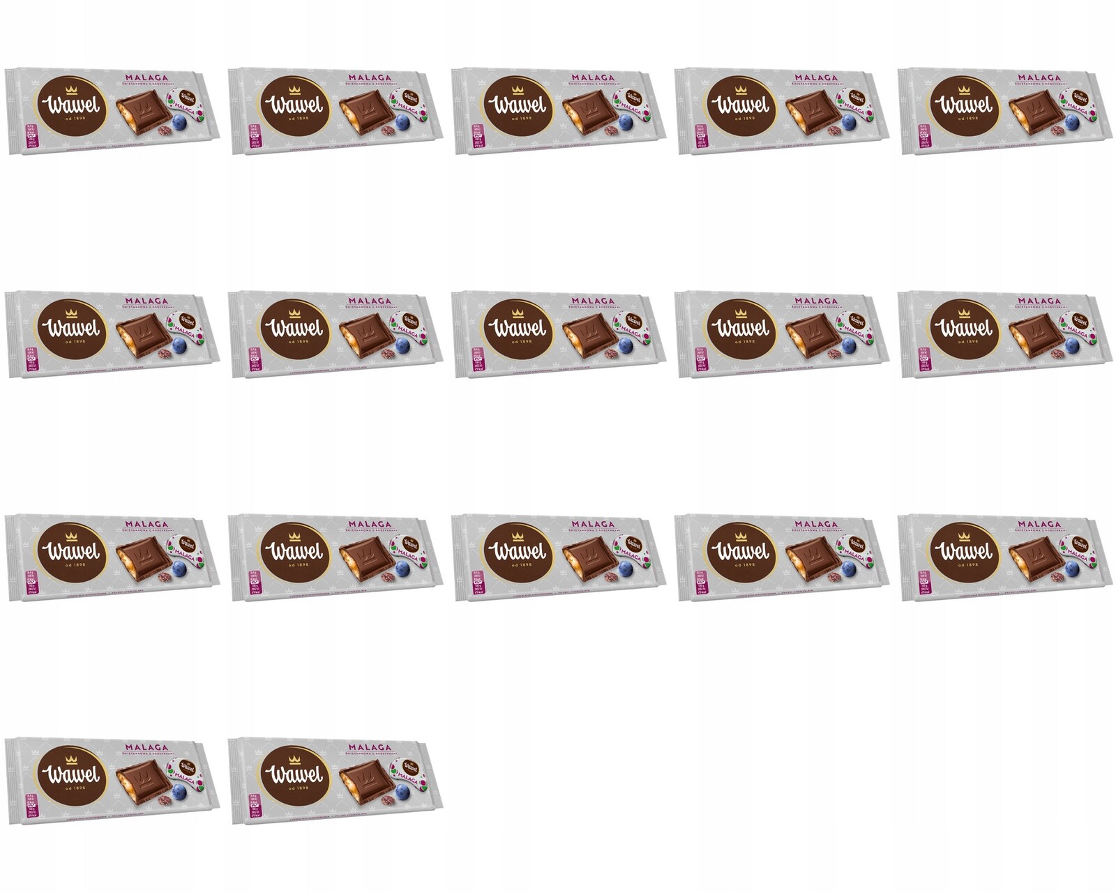 17x 92g Wawel Čokoláda Malaga Karton