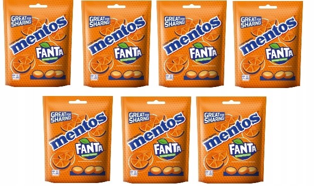 7x 160g bonbóny Mentos Fanta příchuť Karton